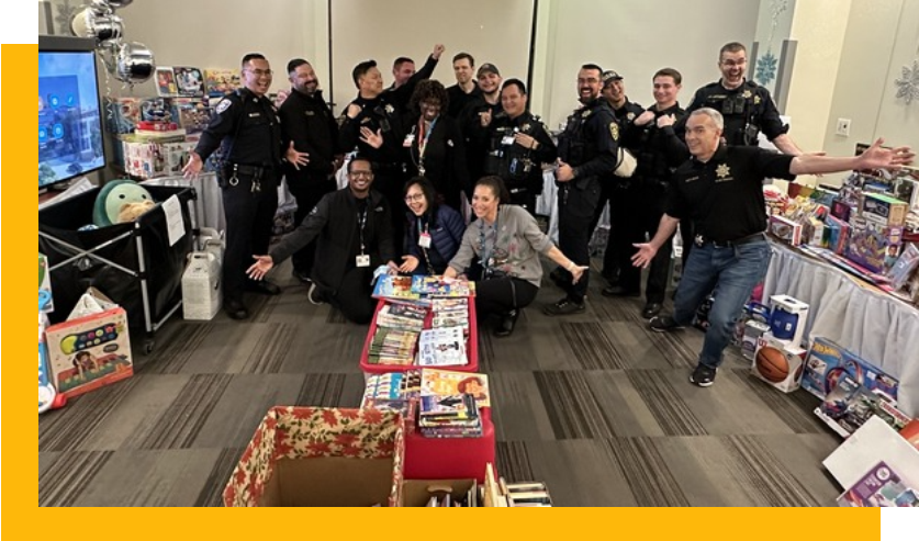 UCSF Police Department held a holiday toy drive for Benioff Children's Hospital