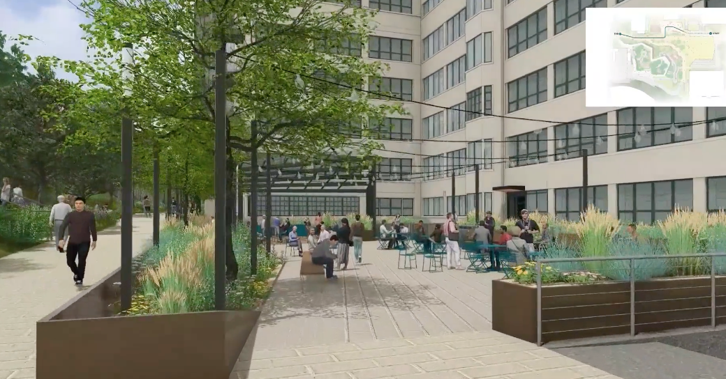 Parnassus Central Campus Site Improvements project artist rendering by CSB 