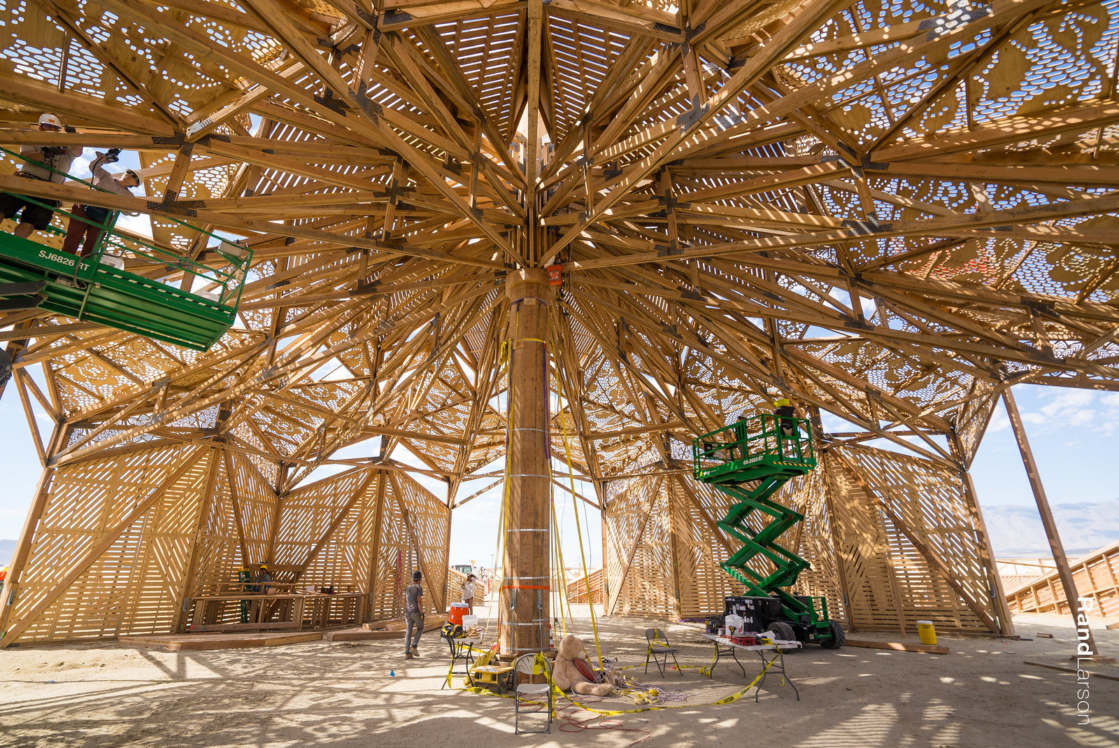 Construction of Burning Man Art