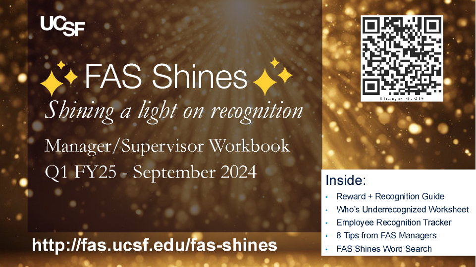 FAS Shines Manager/Supervisor Workbook